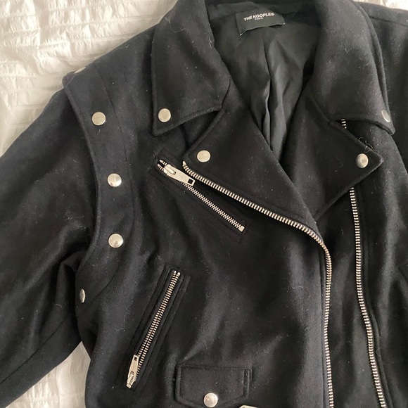 The Kooples Wool Biker Jacket - Picture 10 of 11